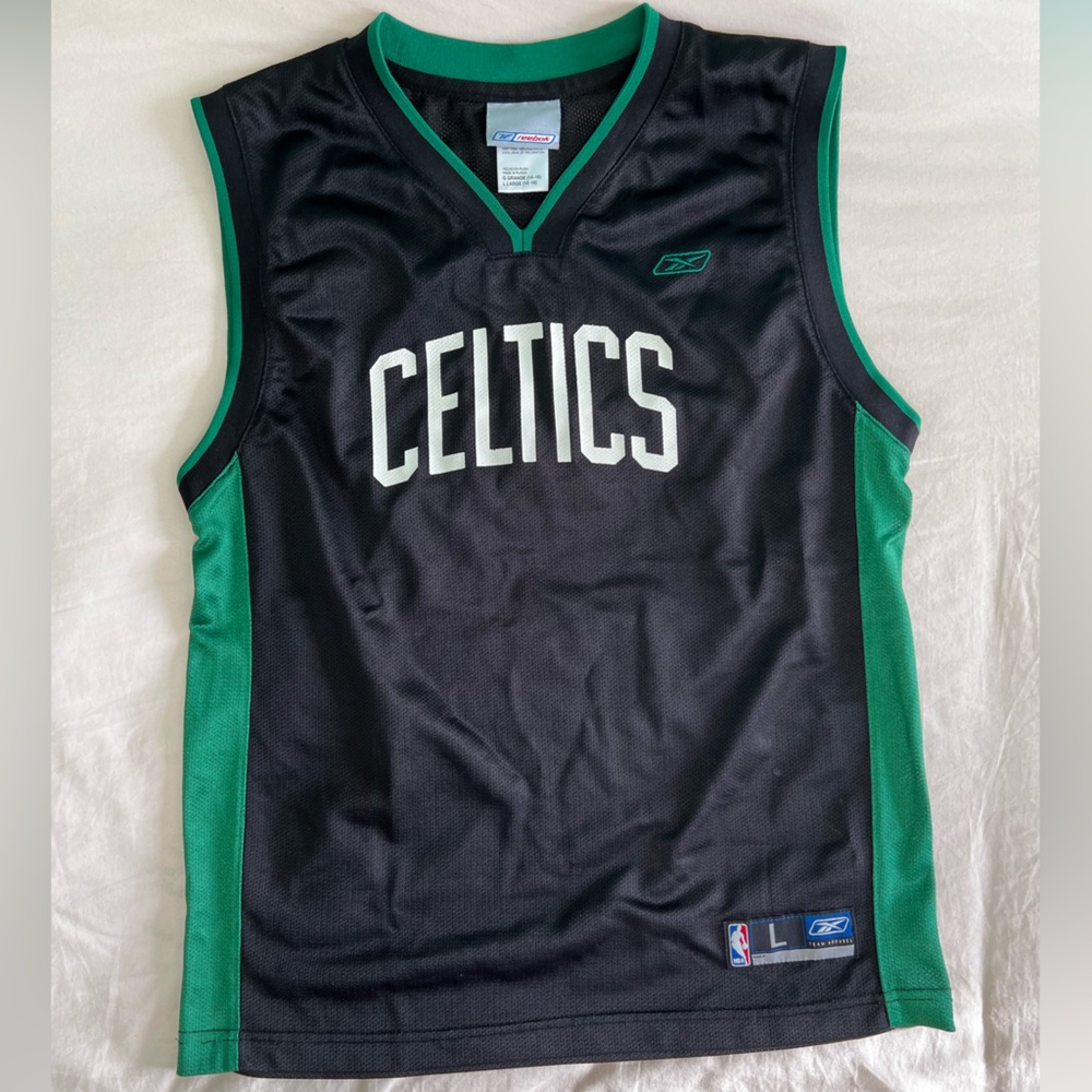 old style Boston Celtics jersey in kids sizing
